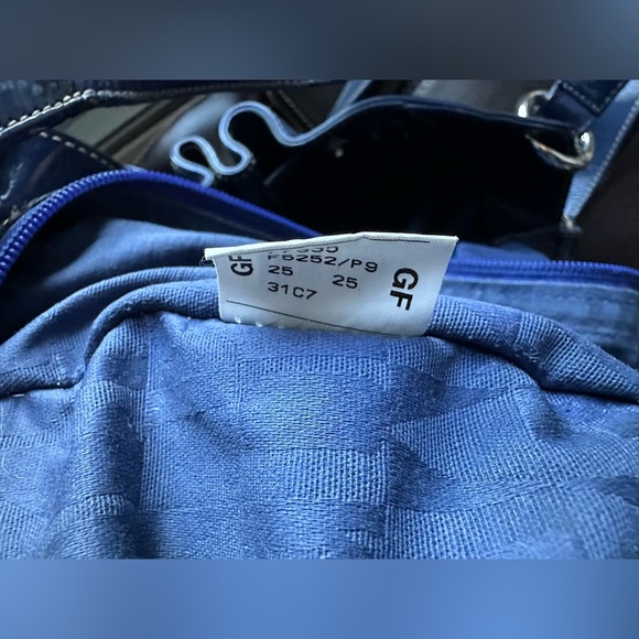 Furla Large patent Leather Shiny Blue Hobo Bag - Picture 10 of 16